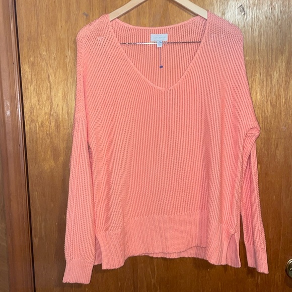 •LUCKY BRAND•NWOT CITRUS SUN ORANGE V NECK KNIT SWEATER SIZE SMALL - Picture 10 of 10